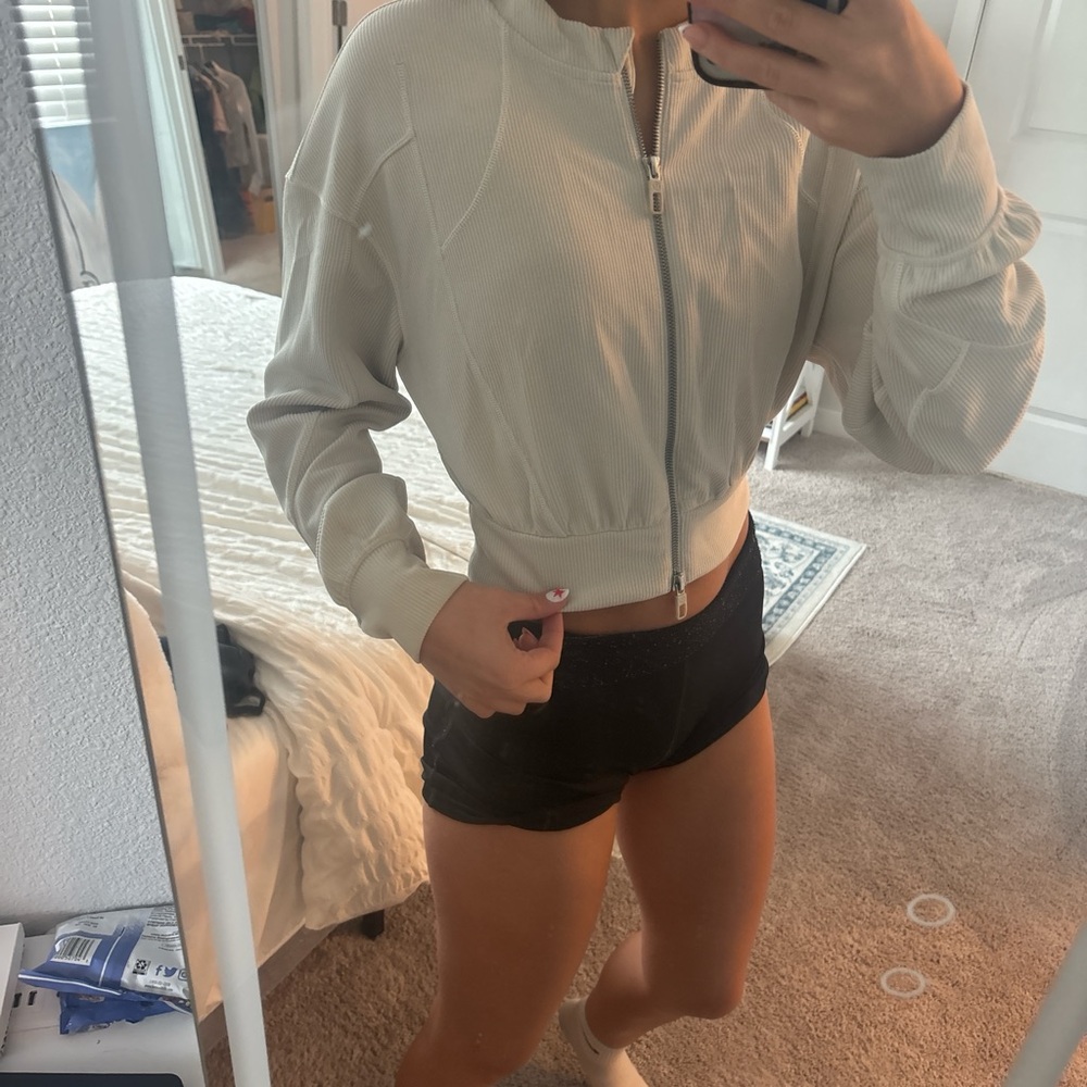 lululemon athletica Cream Zip-Up Jacket